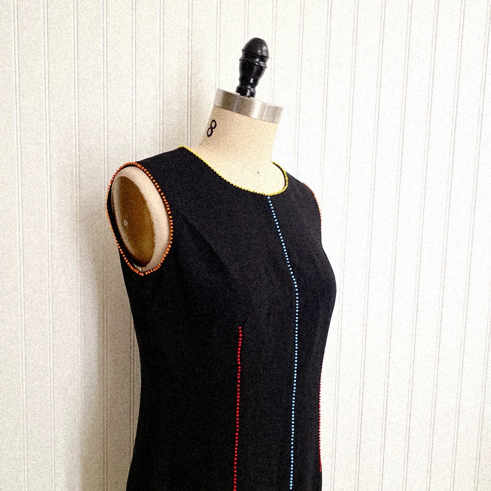 Anne Kaelie Classic Black Sleeveless Sheath Dress – Size 10